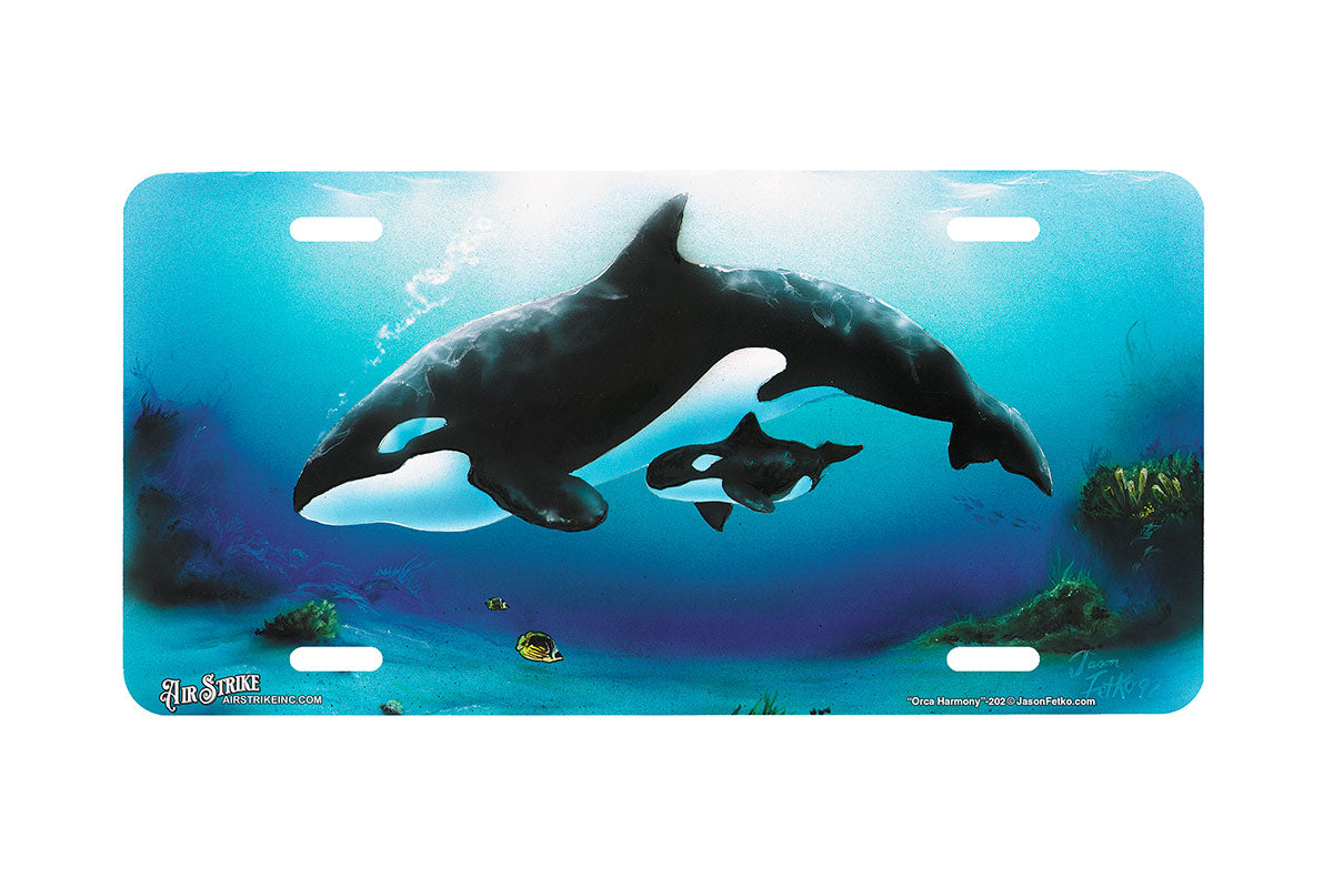 "Orca Harmony" - Decorative License Plate