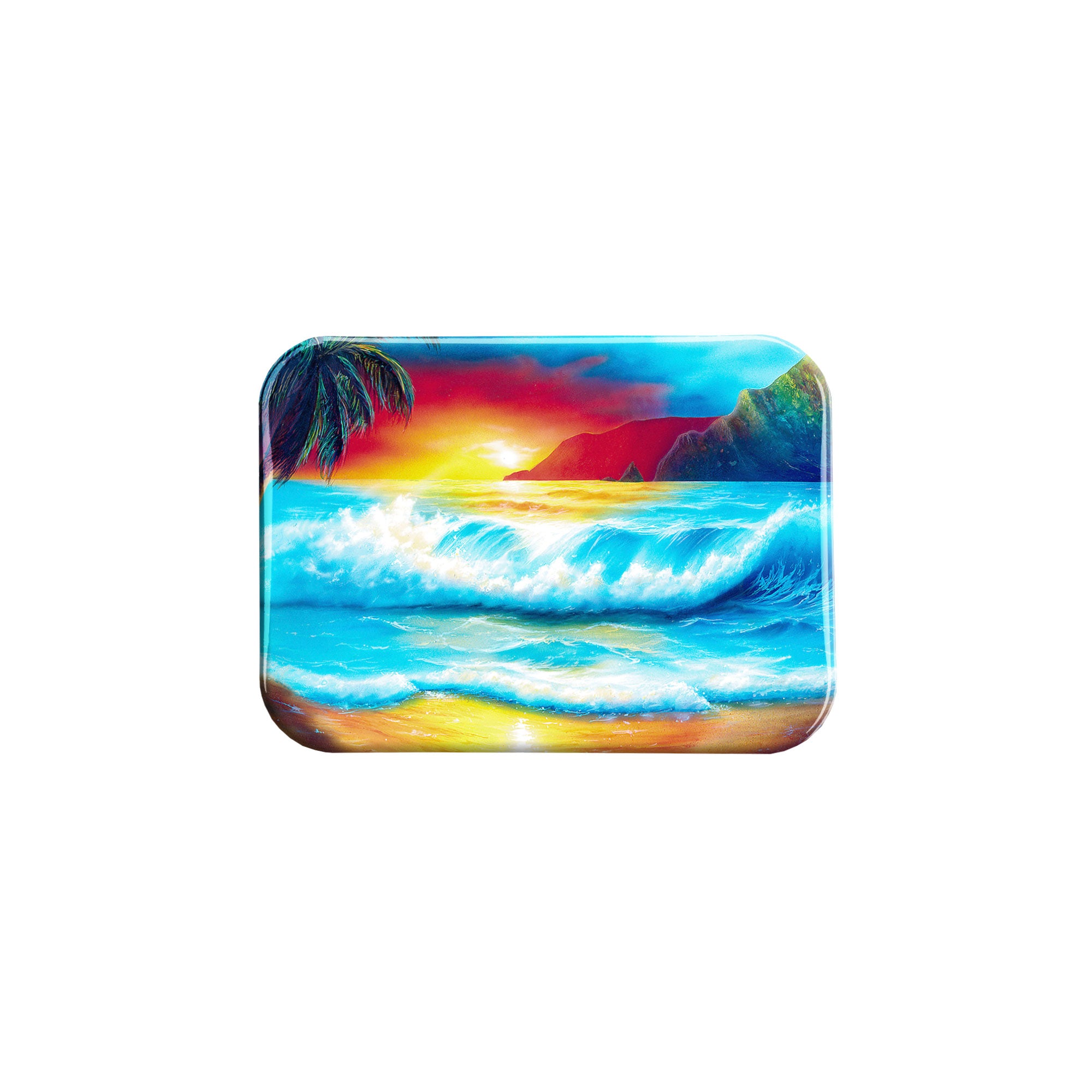 "Hawaii Sunset" - 2.5" X 3.5" Rectangle Fridge Magnets