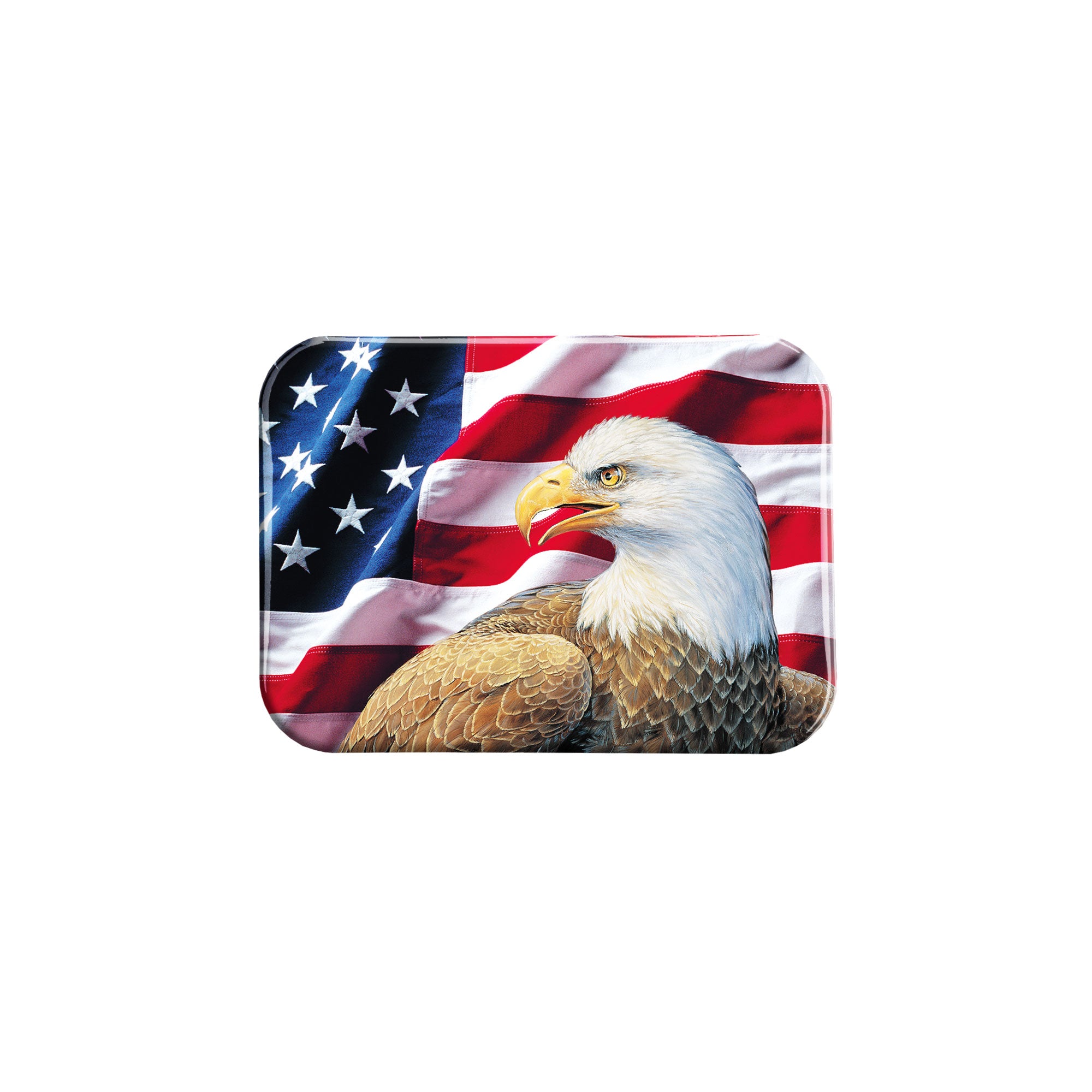 "Flag and Eagle" - 2.5" X 3.5" Rectangle Fridge Magnets