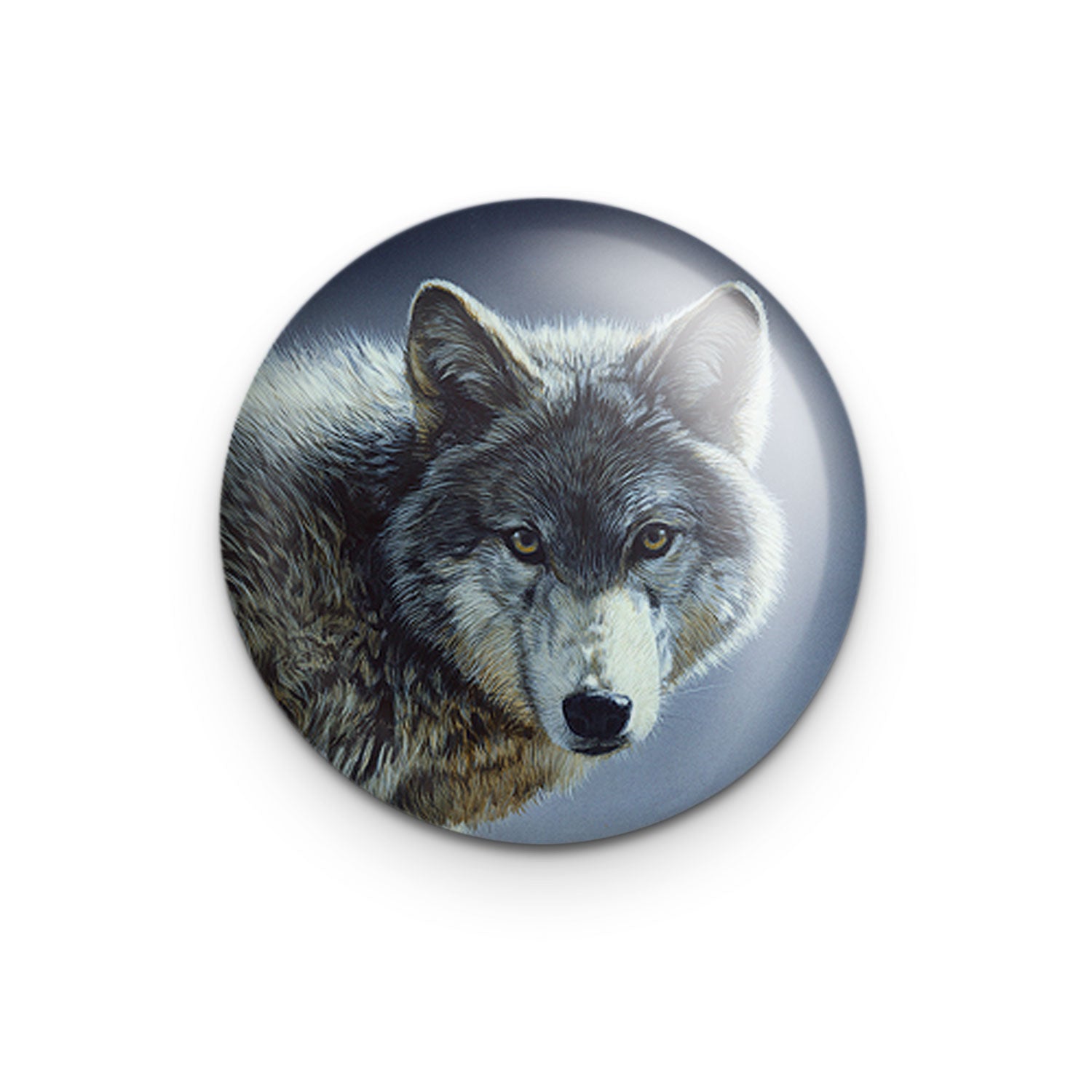 "Wolf" - 1" Round Pinback Button