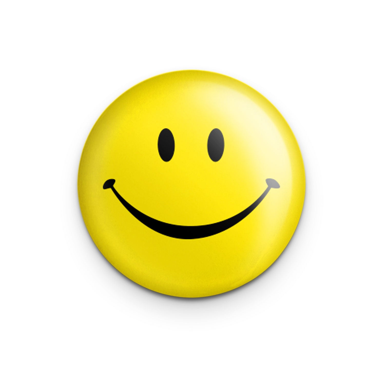 "Yellow Smiley Face" - 1" Round Pinback Button