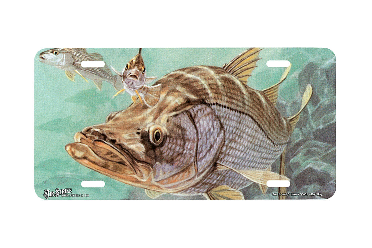 "Snook And Croakers" - Decorative License Plate