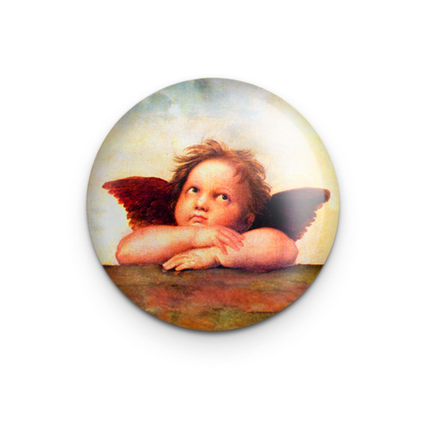 "The Two Angels" - 1" Round Pinback Button