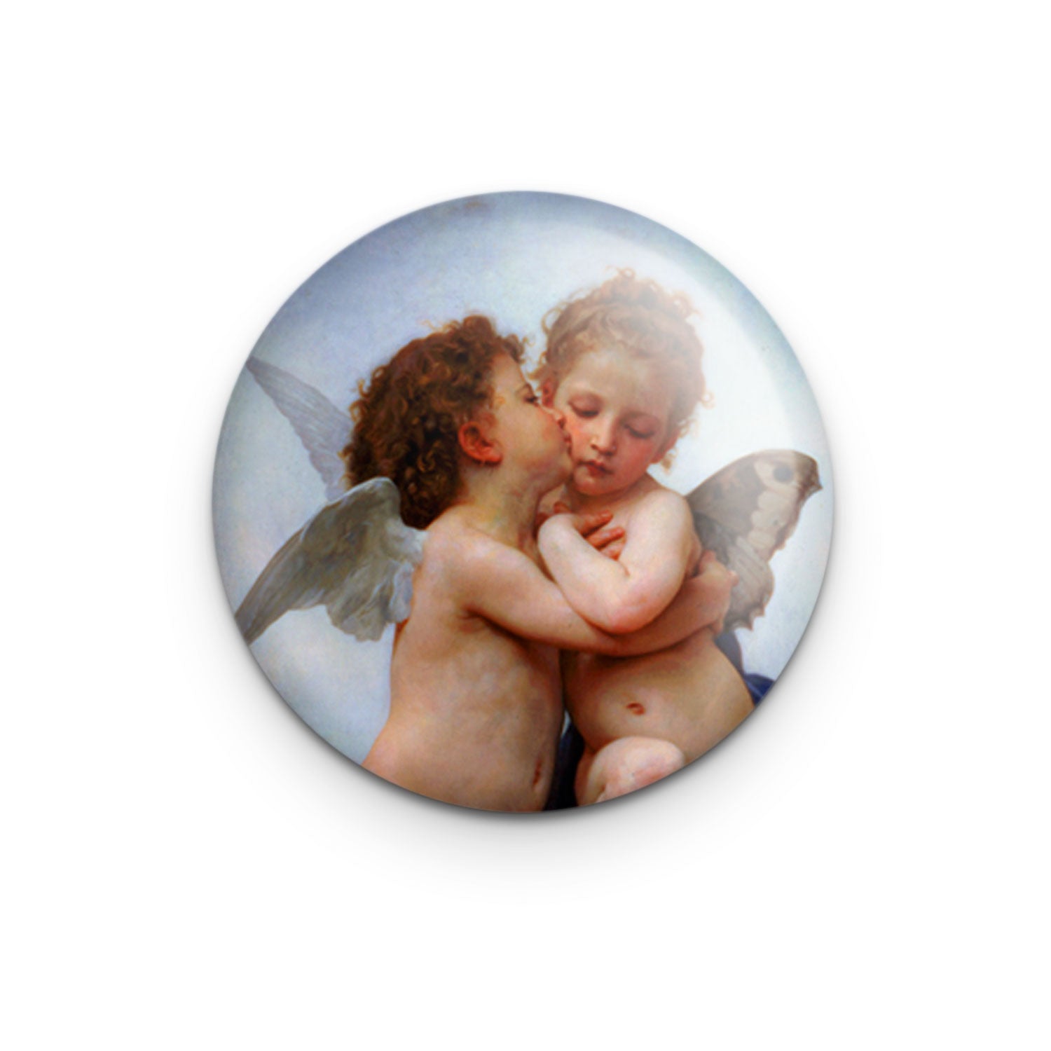 "The First Kiss" - 1" Round Pinback Button