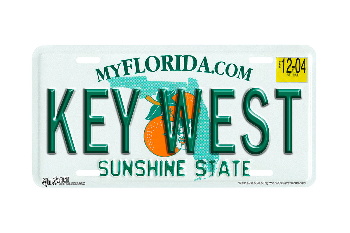 "Florida State Key West" - Decorative License Plate