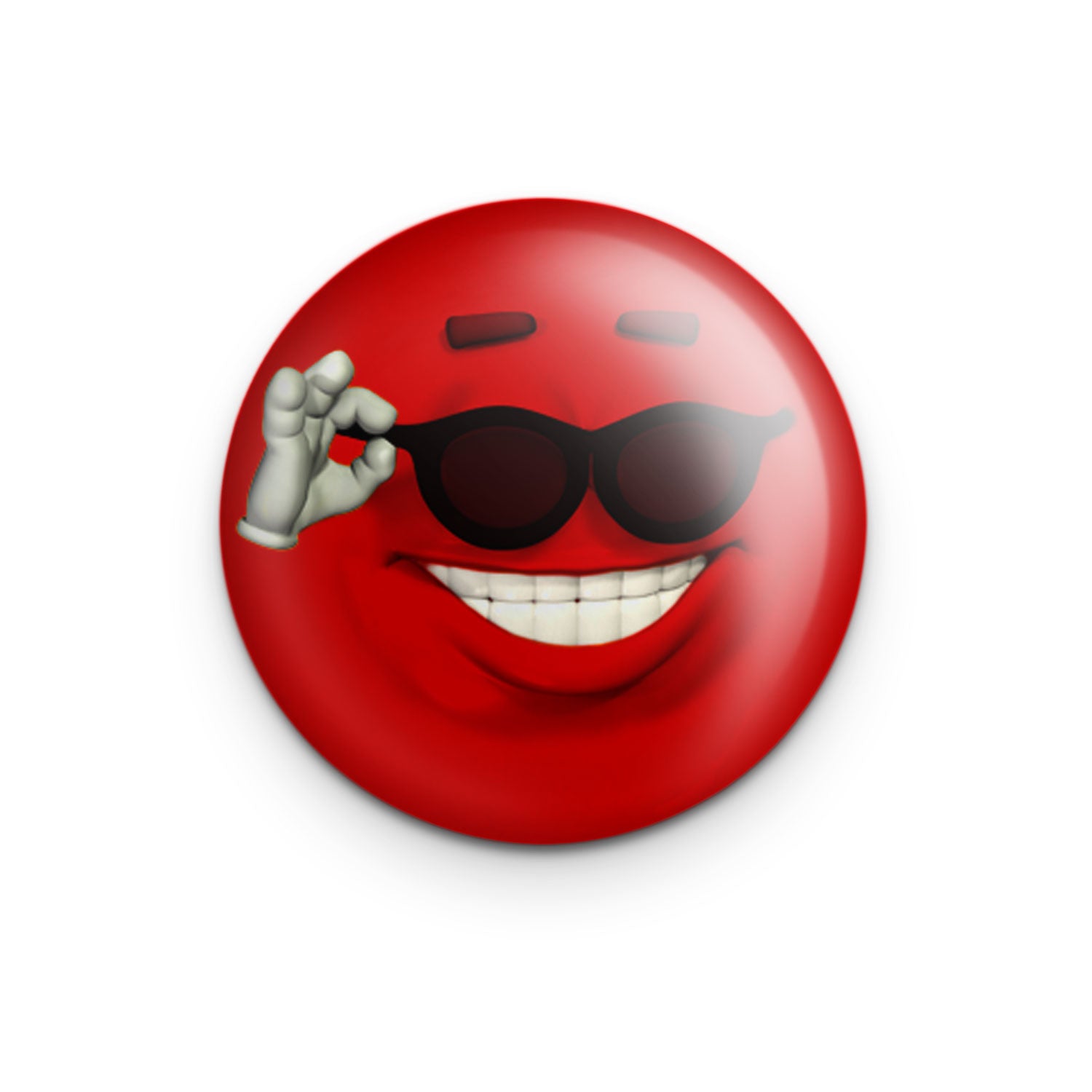 "Red So Cool" - 1" Round Pinback Button
