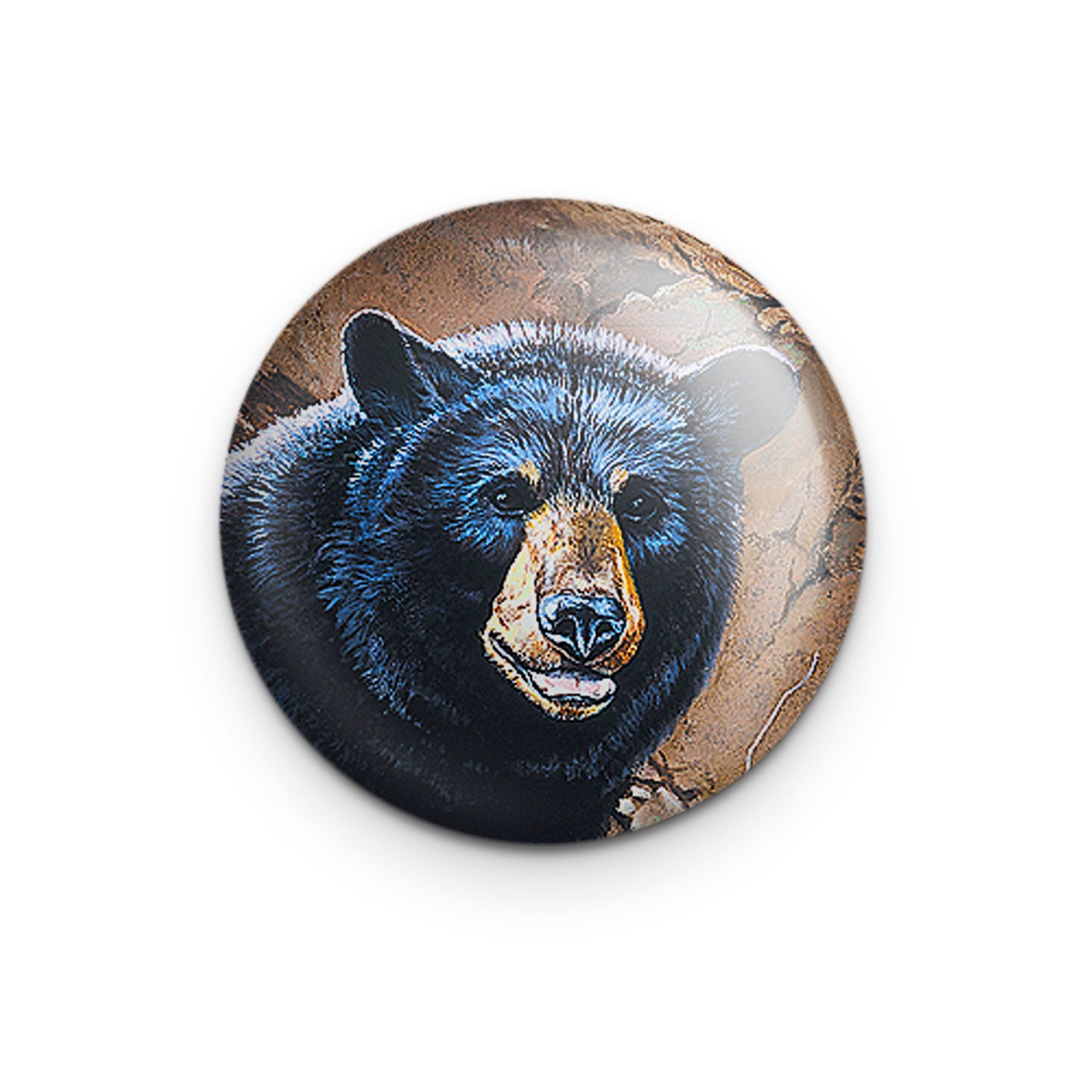 "Allegheny Black Bear" - 1" Round Pinback Button