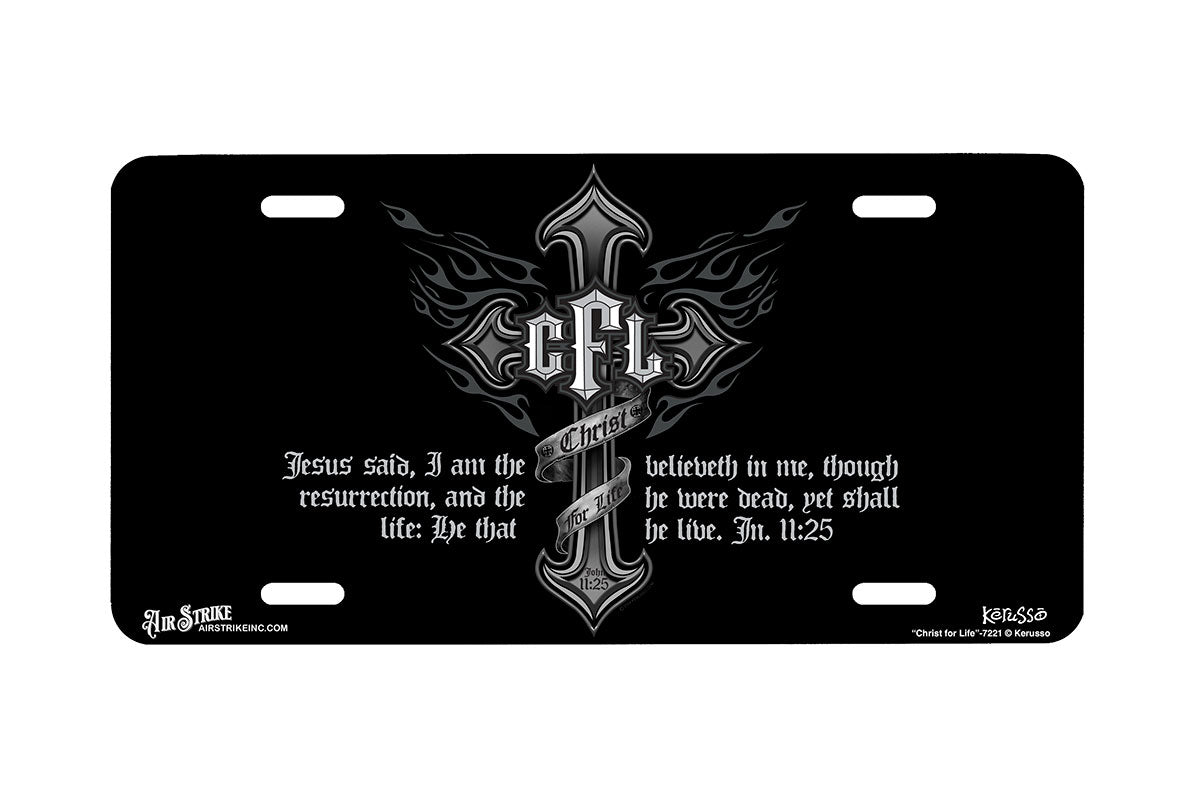 "Christ for Life" - Decorative License Plate