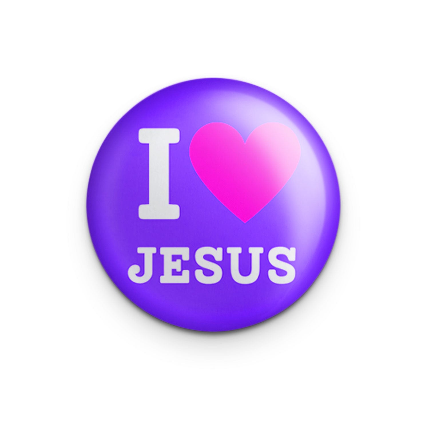 "I heart Jesus" - 1" Round Pinback Button