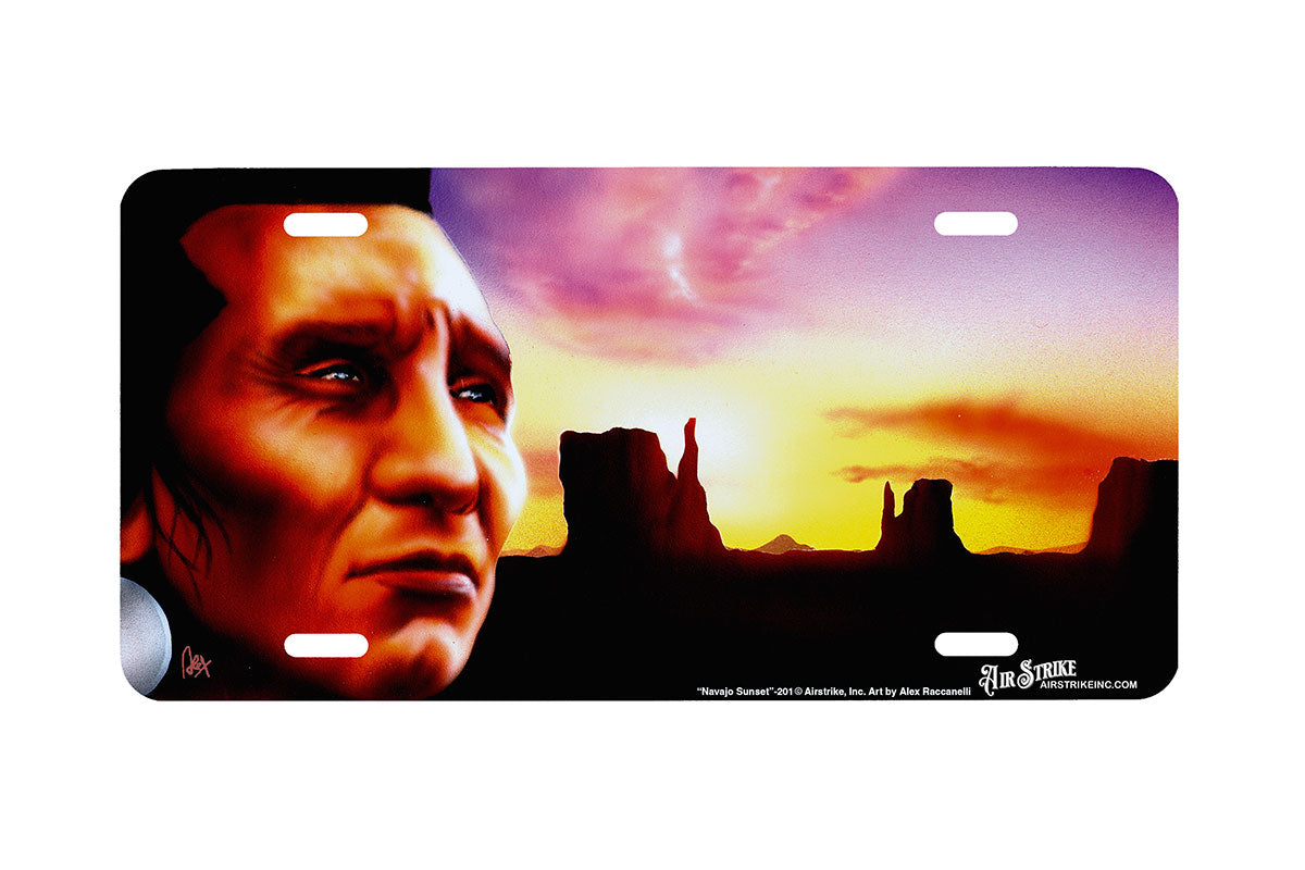 "Navajo Sunset" - Decorative License Plate