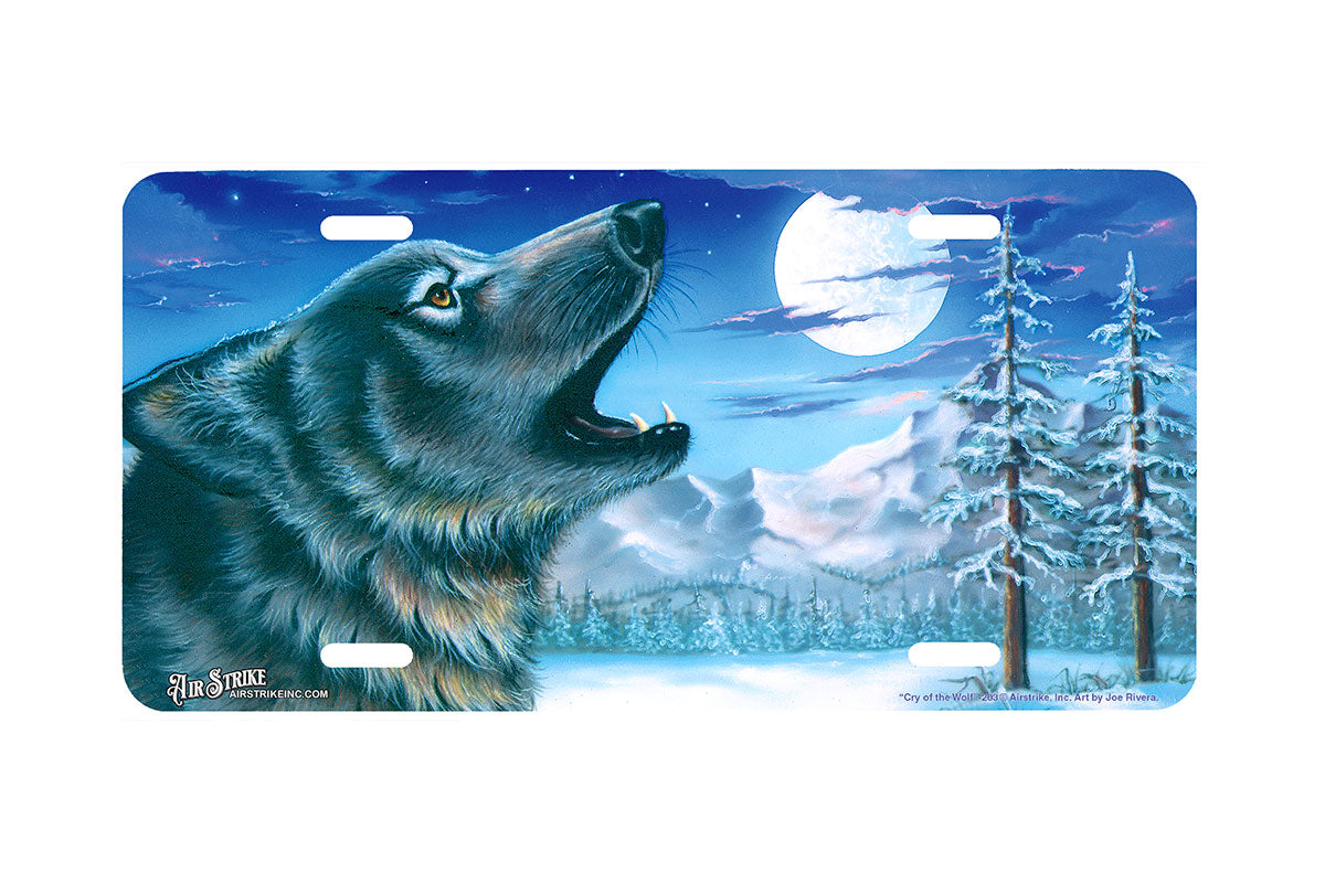 "Cry of the Wolf" - Decorative License Plate