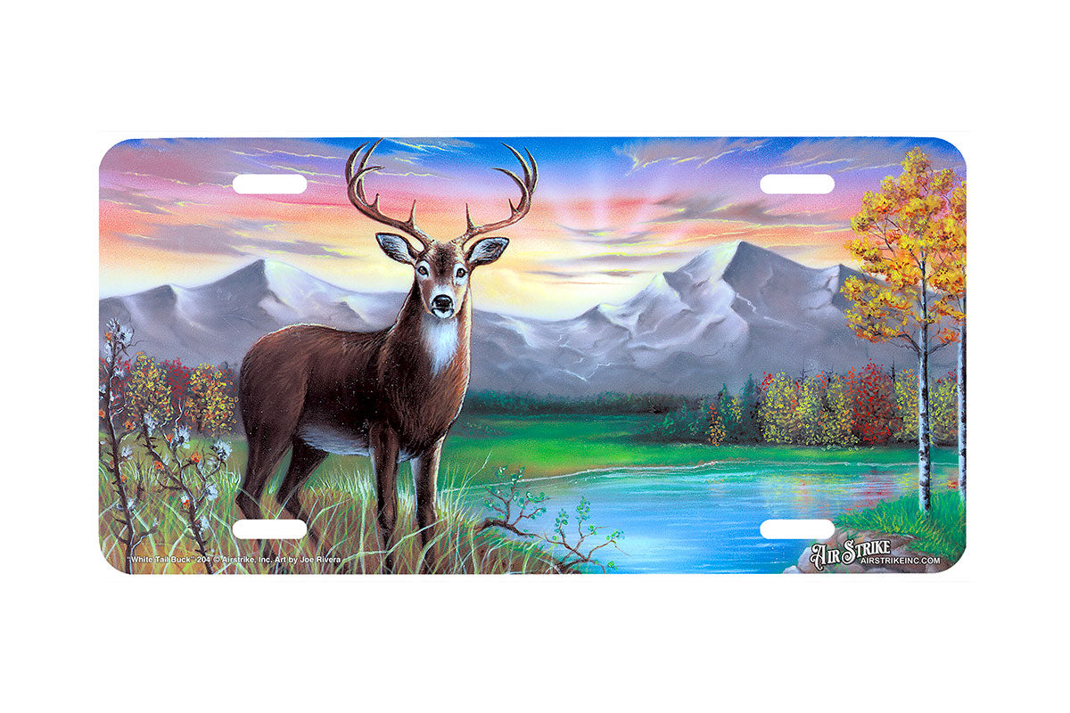 "White Tail Buck" - Decorative License Plate