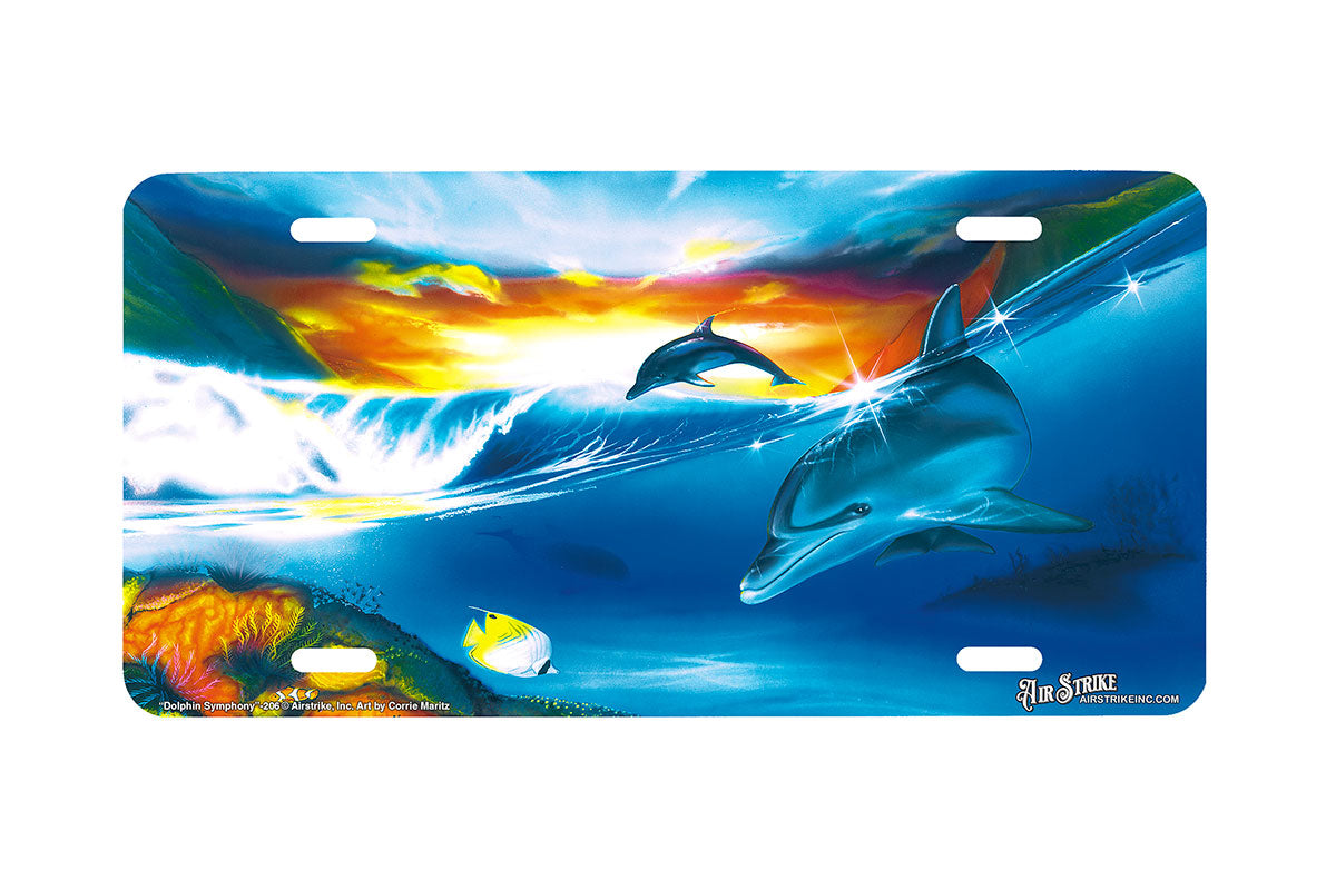"Dolphin Symphony" - Decorative License Plate