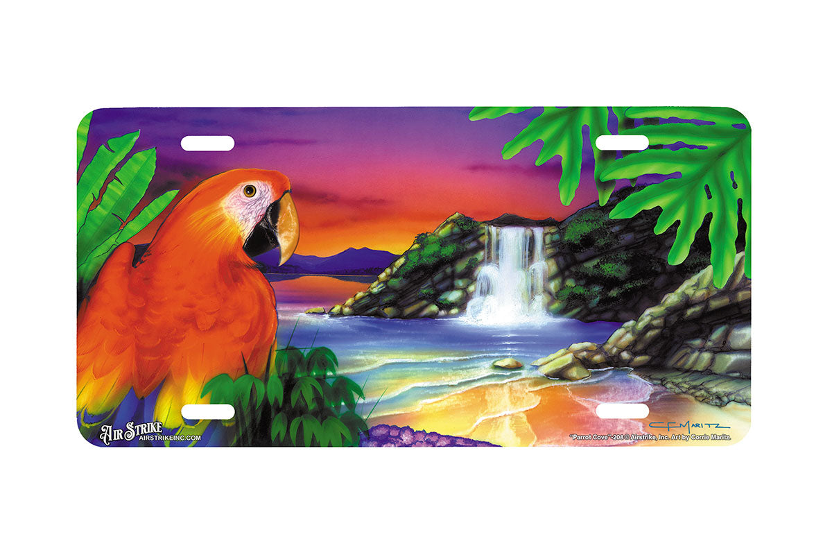 "Parrot Cove" - Decorative License Plate
