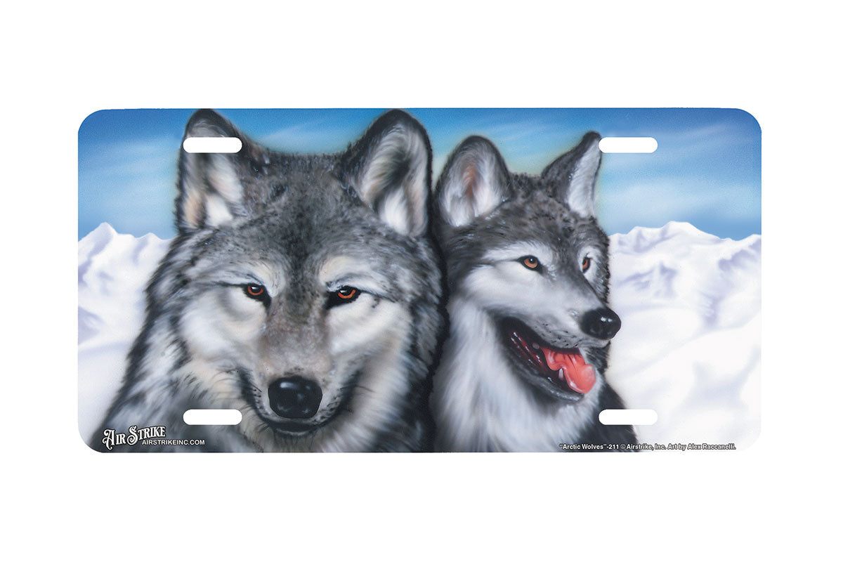 "Arctic Wolves" - Decorative License Plate