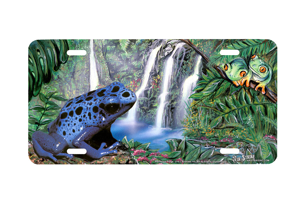 "Rainforest Frogs" - Decorative License Plate