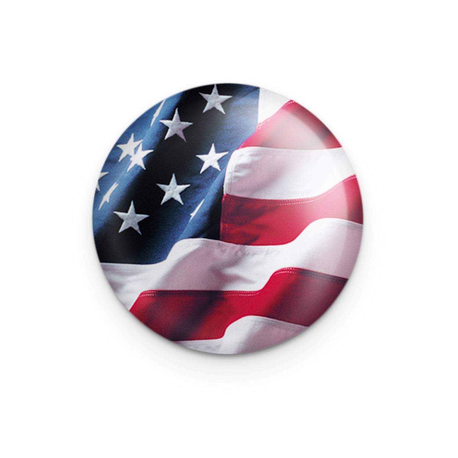 "American Flag" - 1" Round Pinback Button