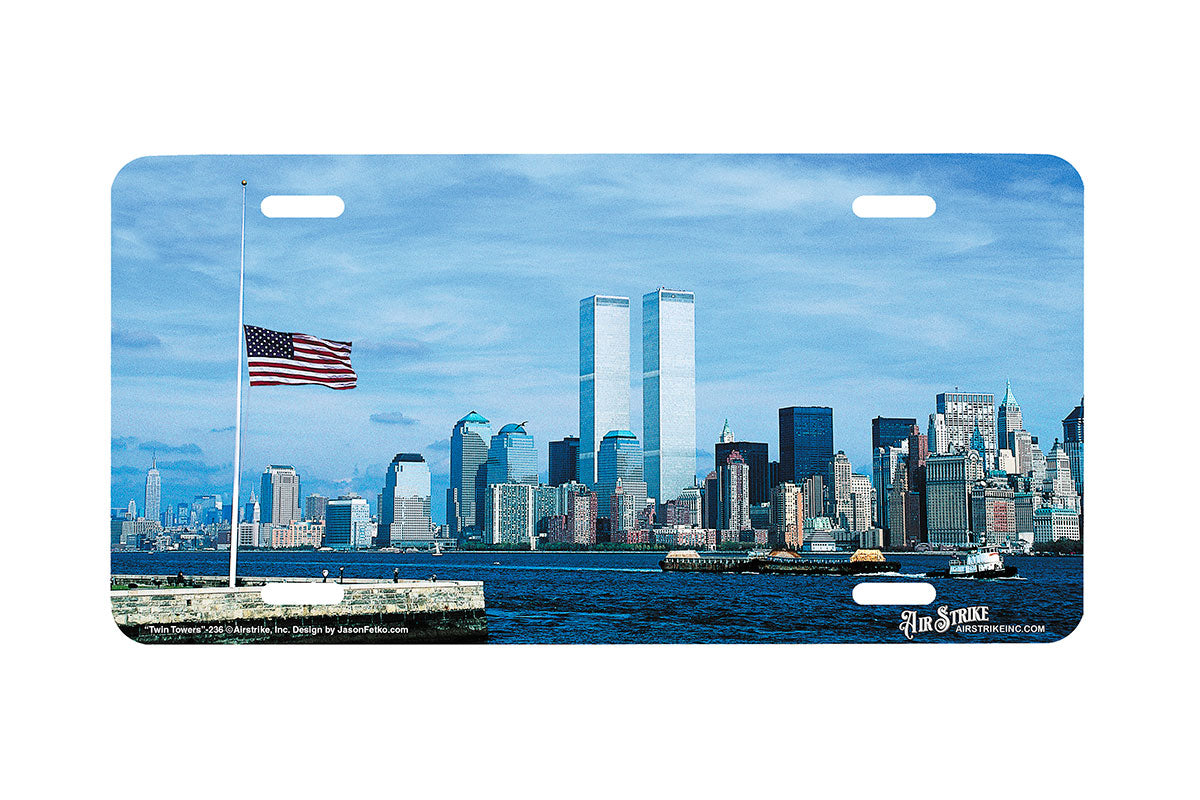 "Twin Towers" - Decorative License Plate