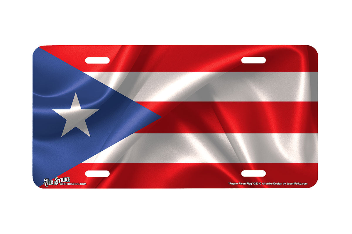 "Puerto Rican Flag" - Decorative License Plate