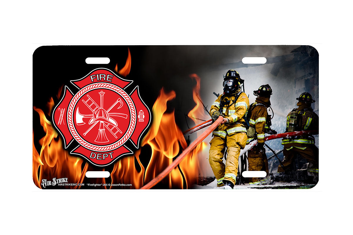 "Firefighter" - Decorative License Plate