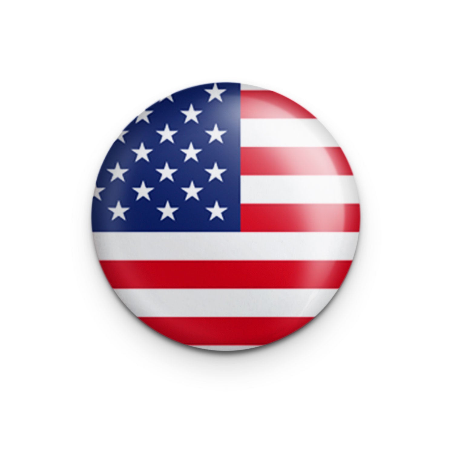 "American Flag II" - 1" Round Pinback Button