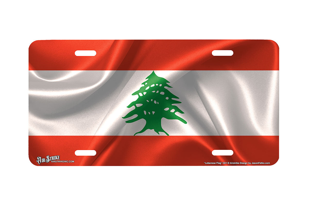 "Lebanese Flag" - Decorative License Plate