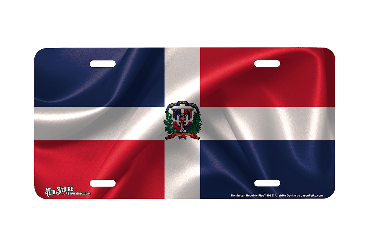 "Dominican Republic Flag" - Decorative License Plate