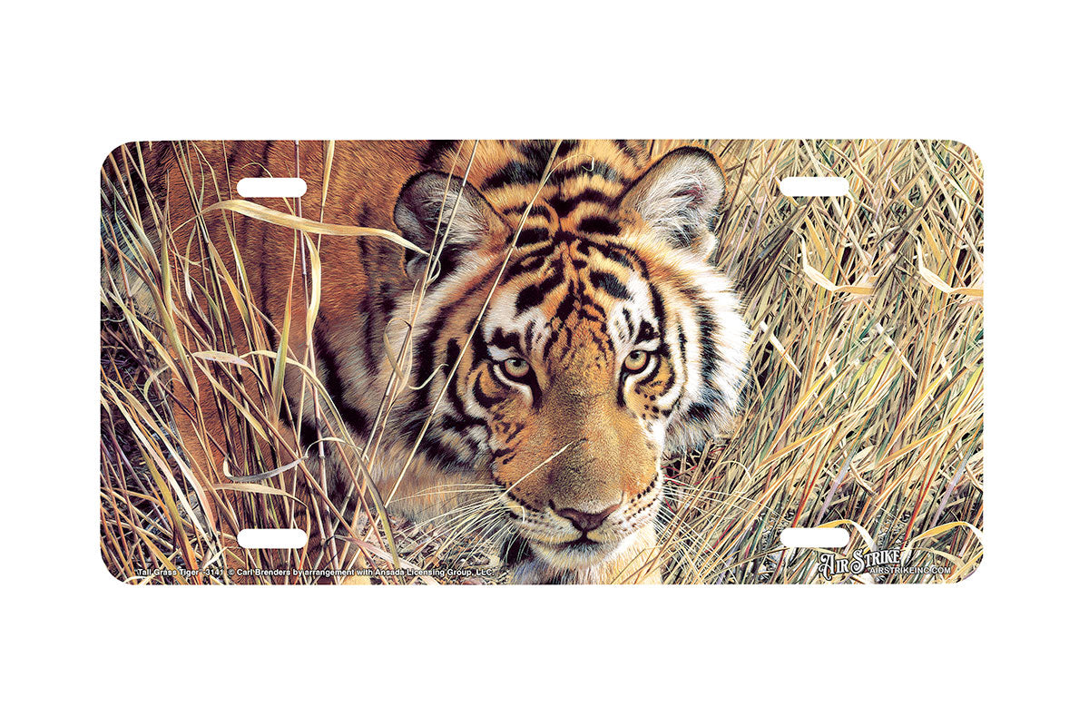 "Tall Grass Tiger" - Decorative License Plate