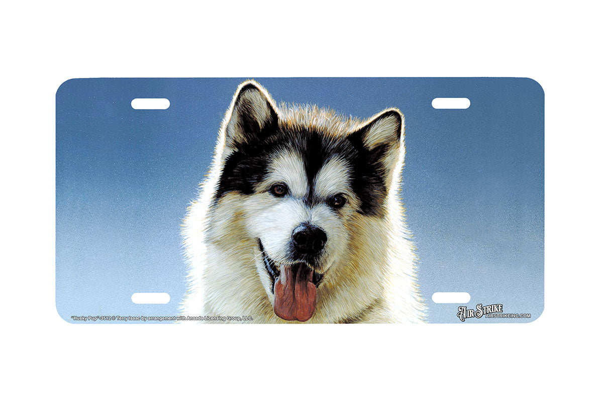 "Husky Pup" - Decorative License Plate