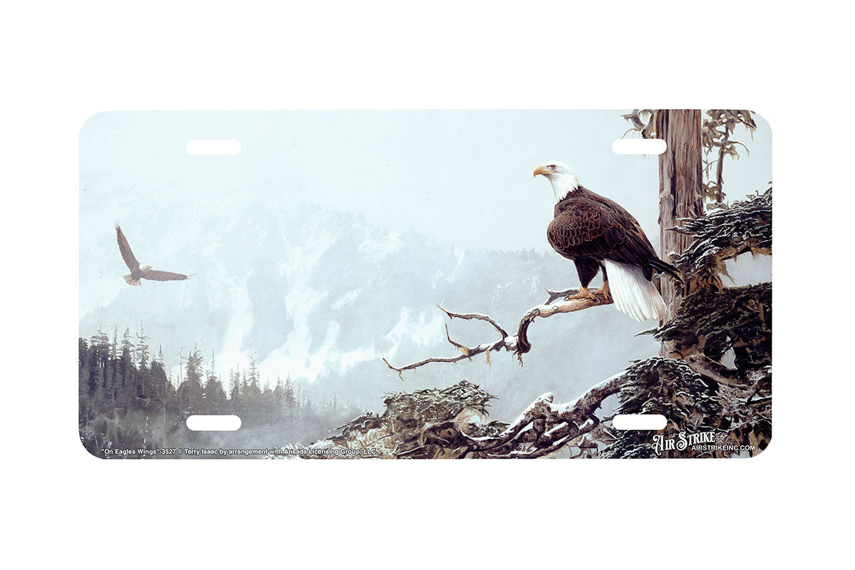 "On Eagles Wings" - Decorative License Plate