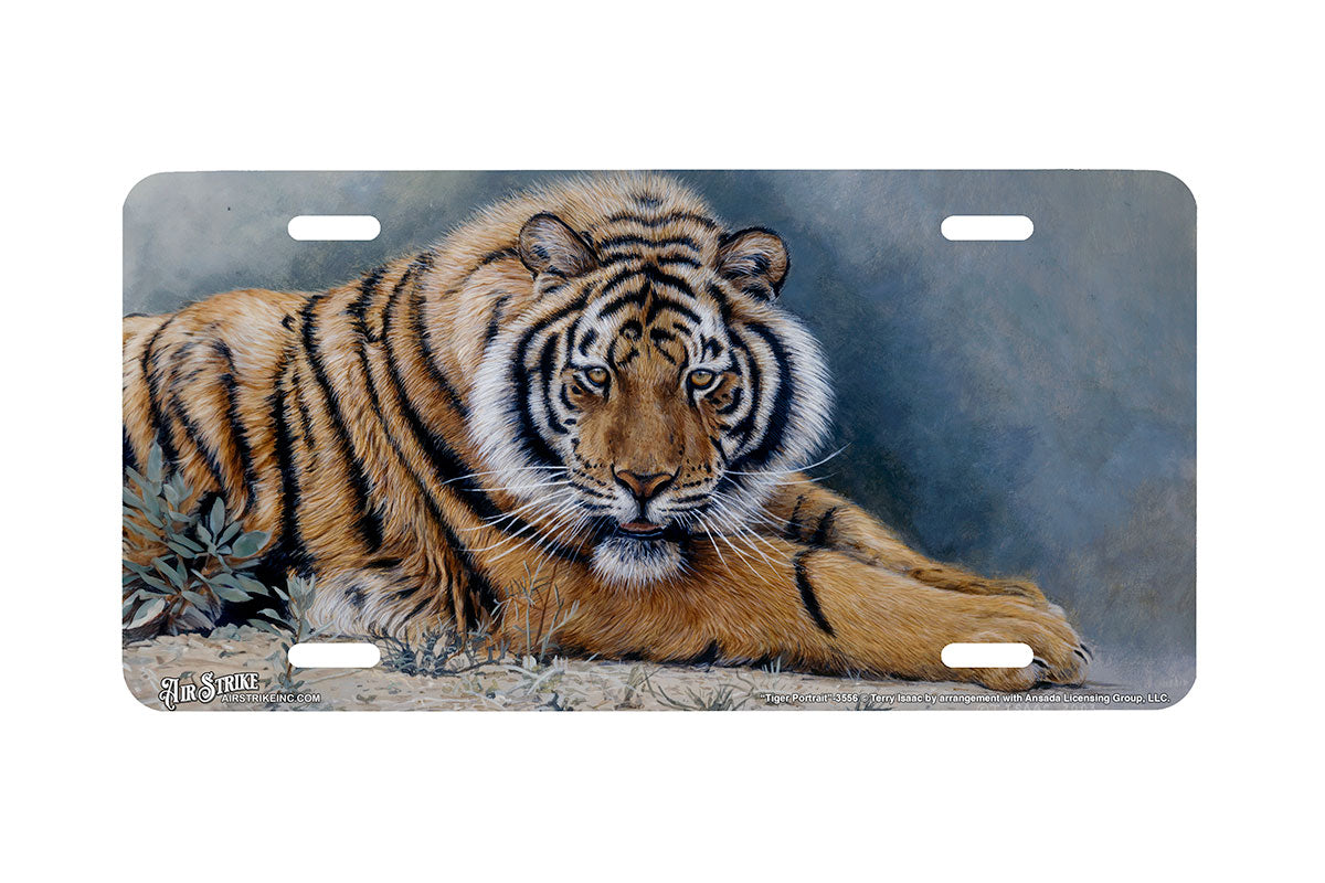 "Tiger Portrait" - Decorative License Plate