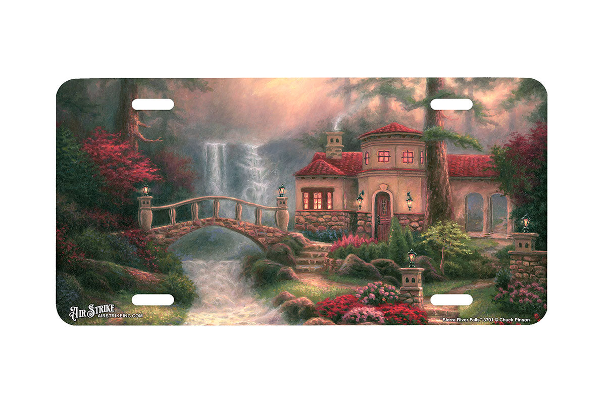 "Sierra River Falls" - Decorative License Plate