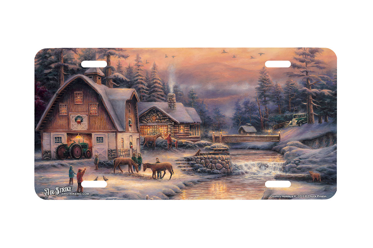 "Country Holidays 2" - Decorative License Plate