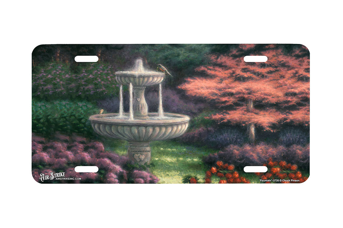 "Fountain" - Decorative License Plate