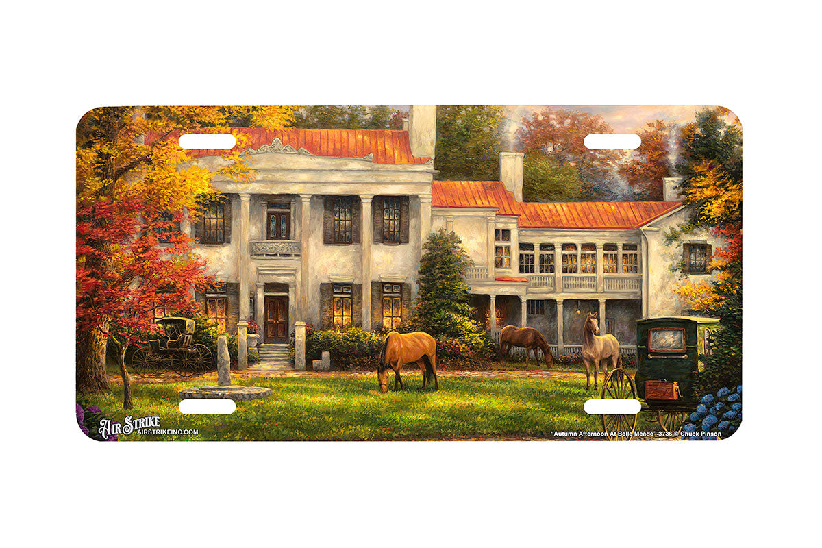 "Autumn Afternoon At Belle Meade" - Decorative License Plate