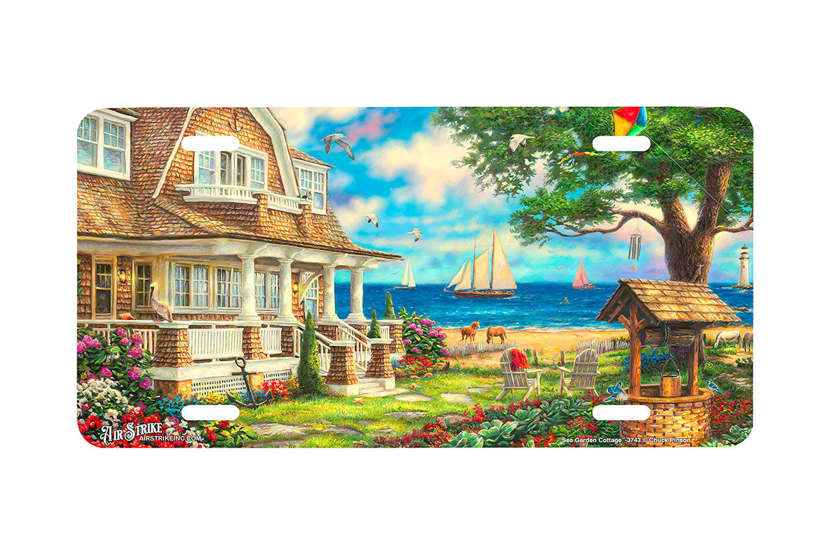 "Sea Garden Cottage" - Decorative License Plate