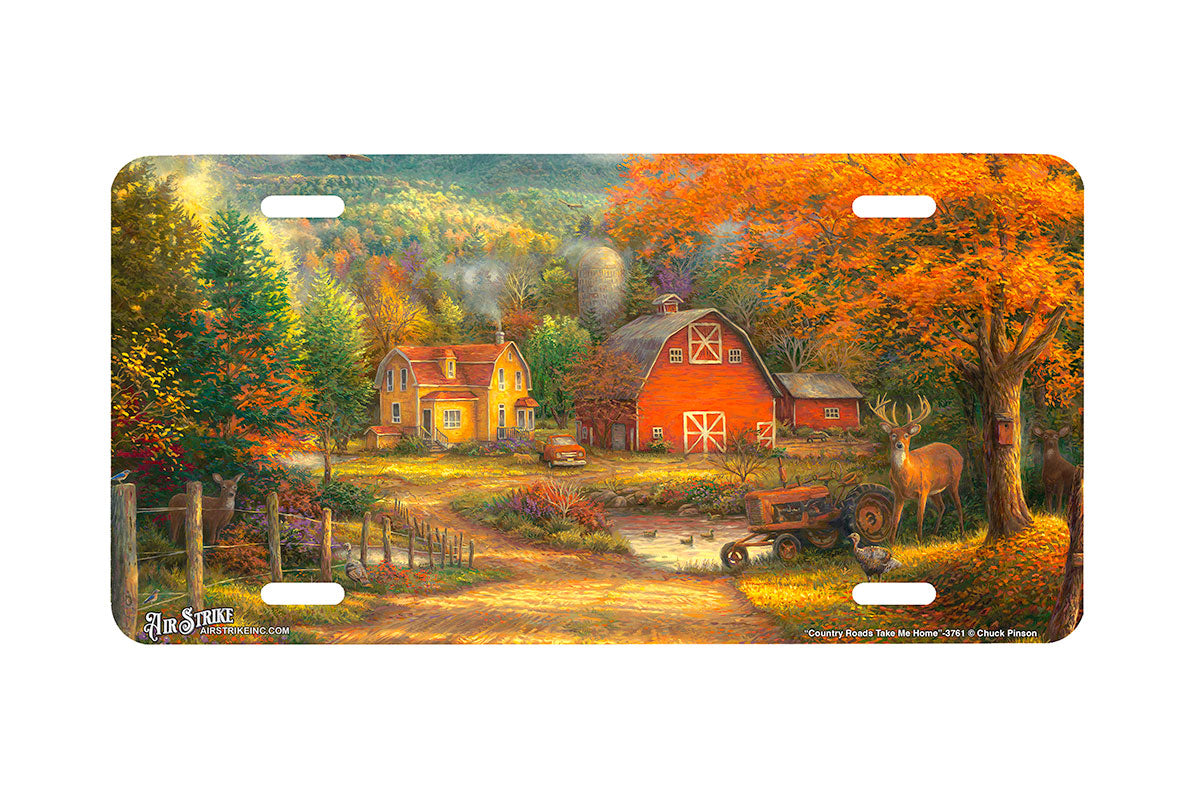 "Country Roads Take Me Home" - Decorative License Plate