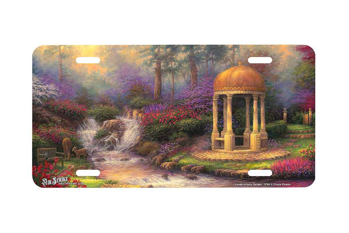 "Loves Infinity Garden" - Decorative License Plate