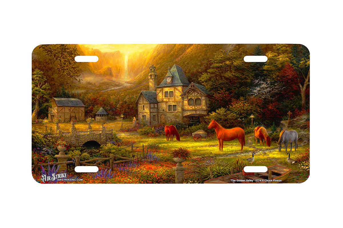 "The Golden Valley" - Decorative License Plate