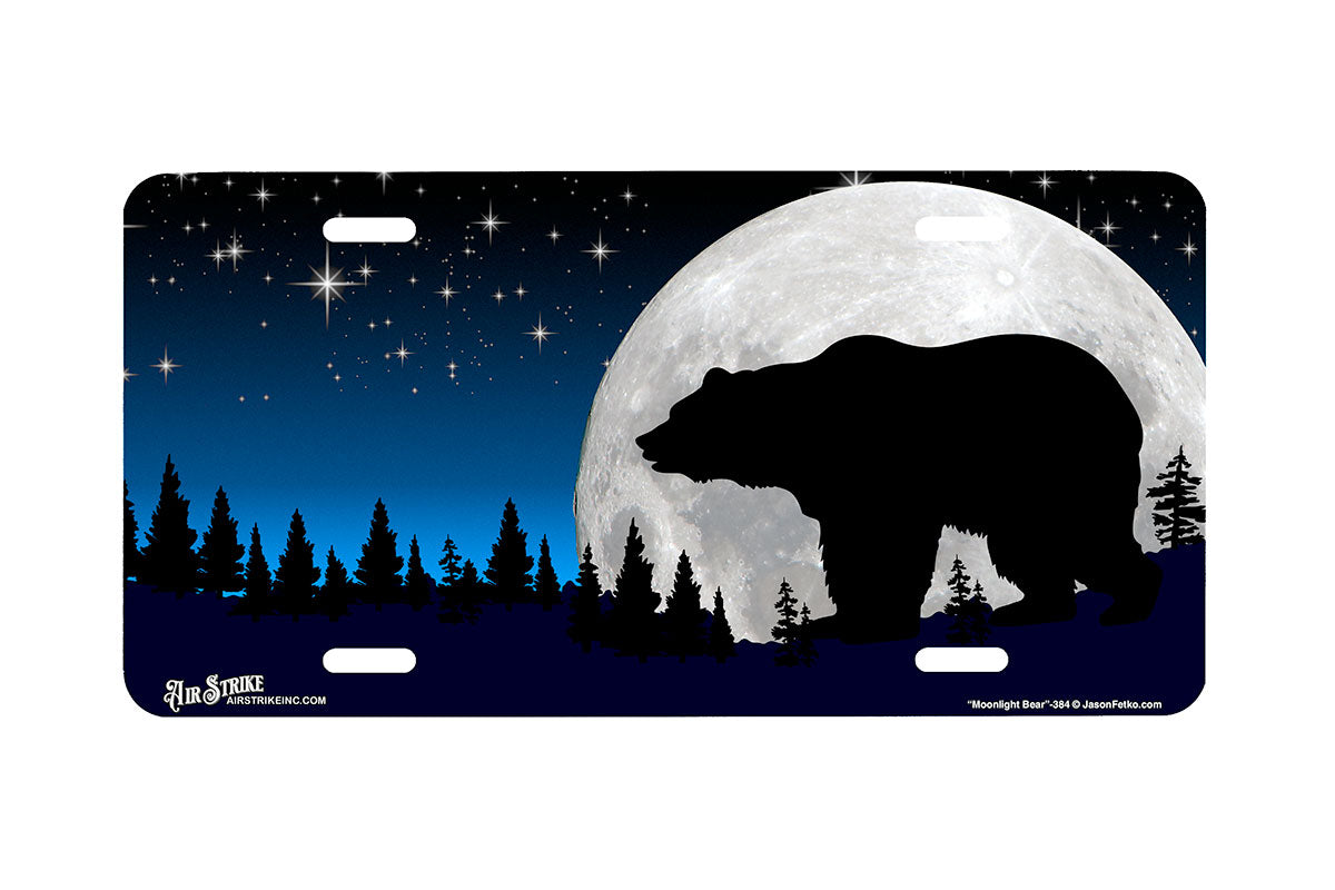 "Moonlight Bear" - Decorative License Plate