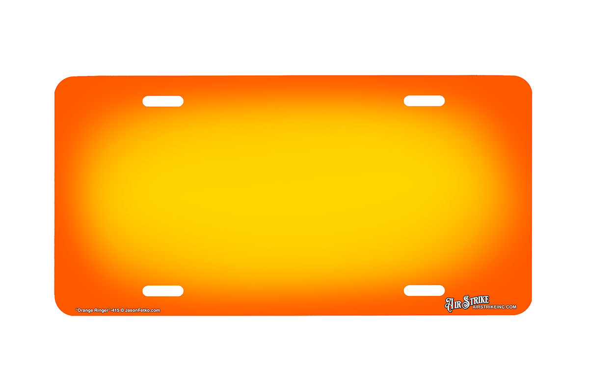 "Orange Ringer" - Decorative License Plate