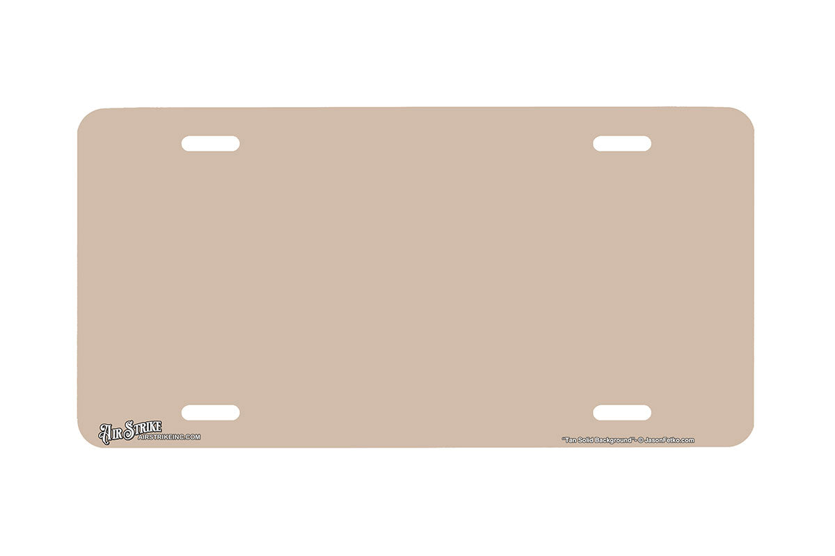 "Tan Solid Background" - Decorative License Plate