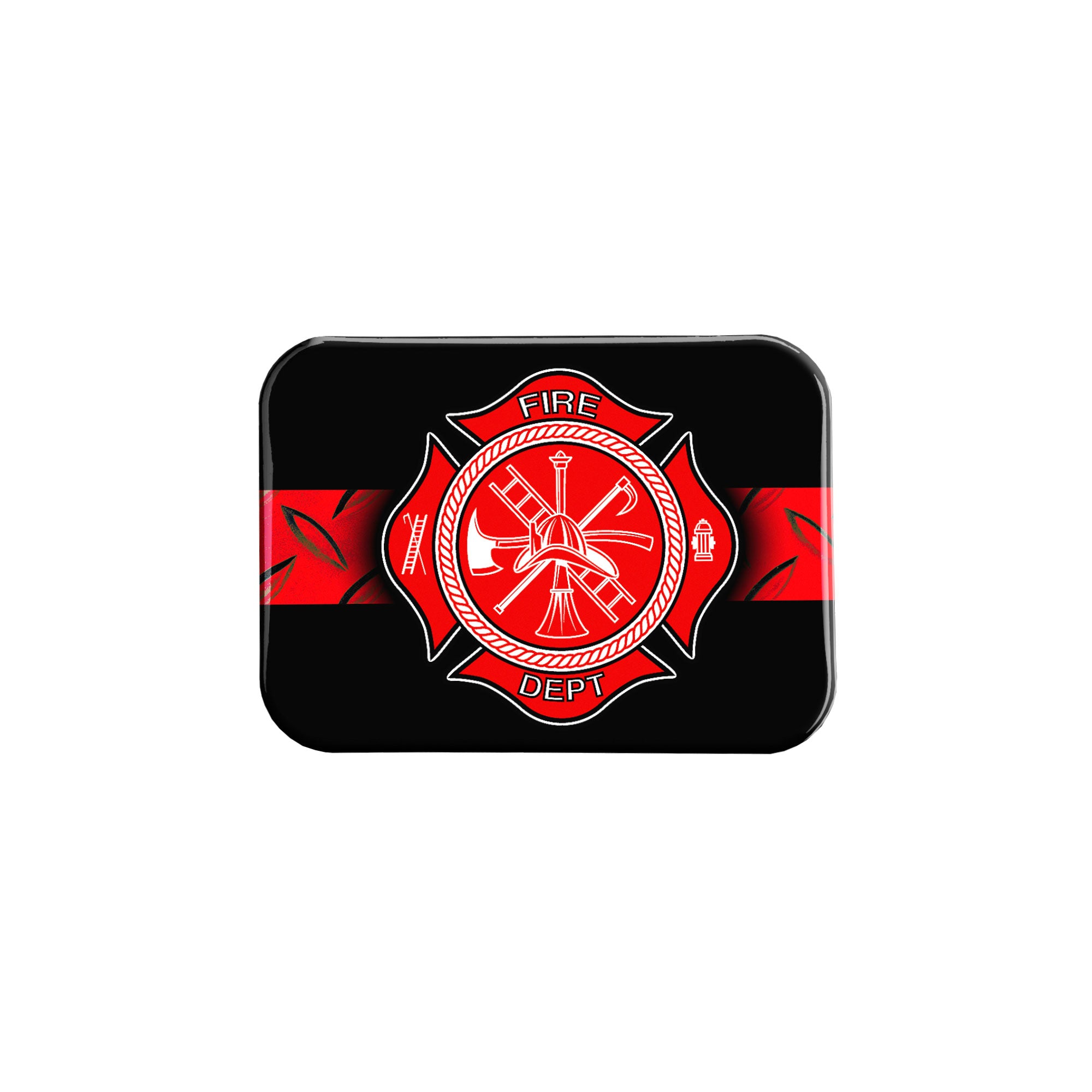"Firefighter Thin Red Line Diamond" - 2.5" X 3.5" Rectangle Fridge Magnets
