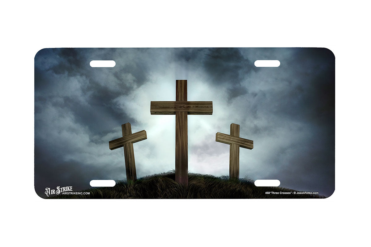 "Three Crosses" - Decorative License Plate