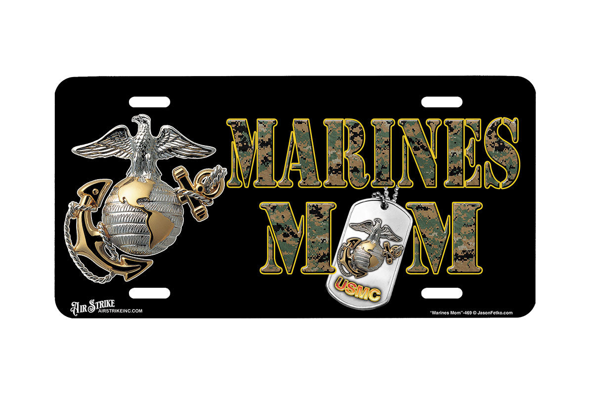 "Marines Mom" - Decorative License Plate