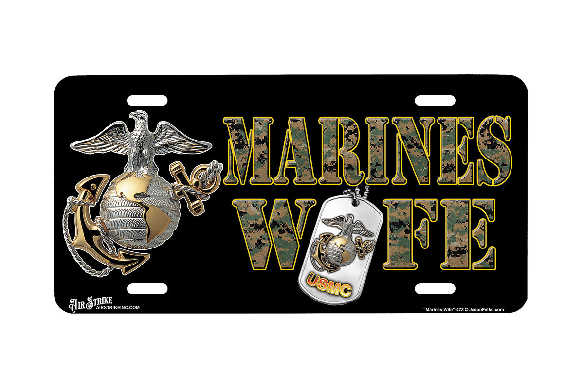 "Marines Wife" - Decorative License Plate