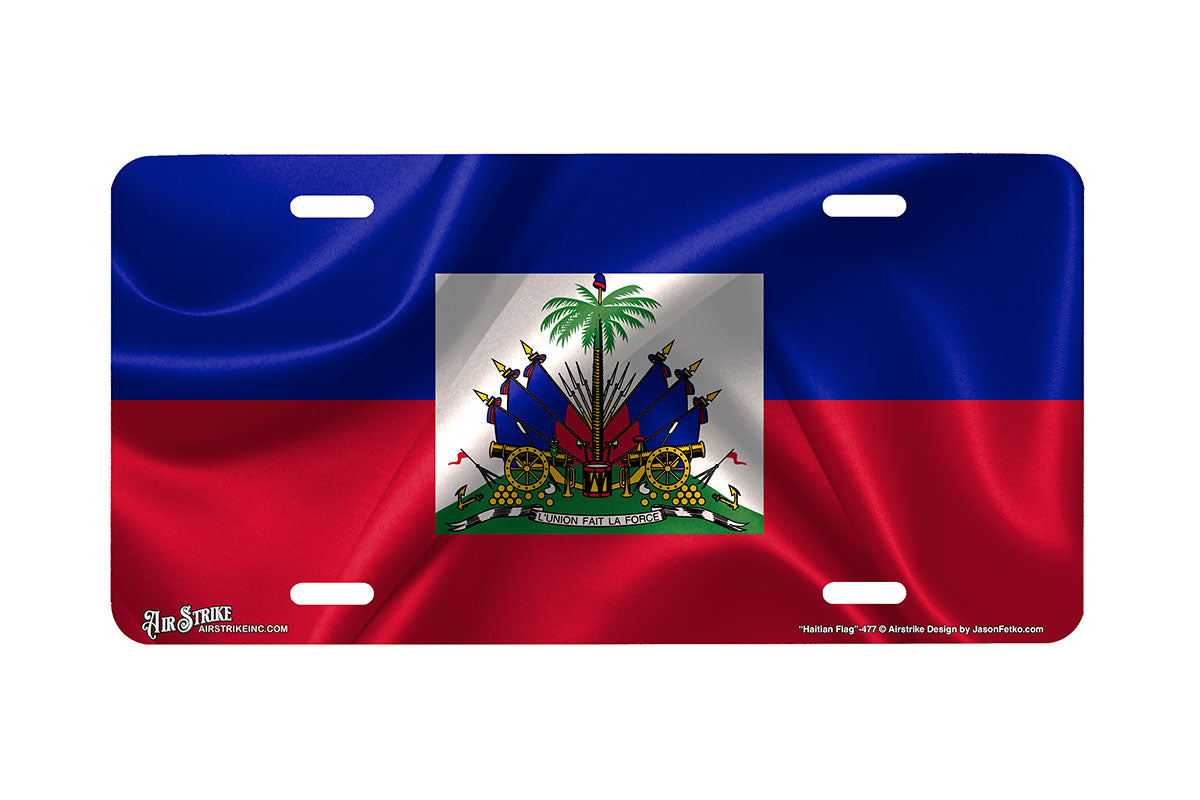 "Haitian Flag" - Decorative License Plate