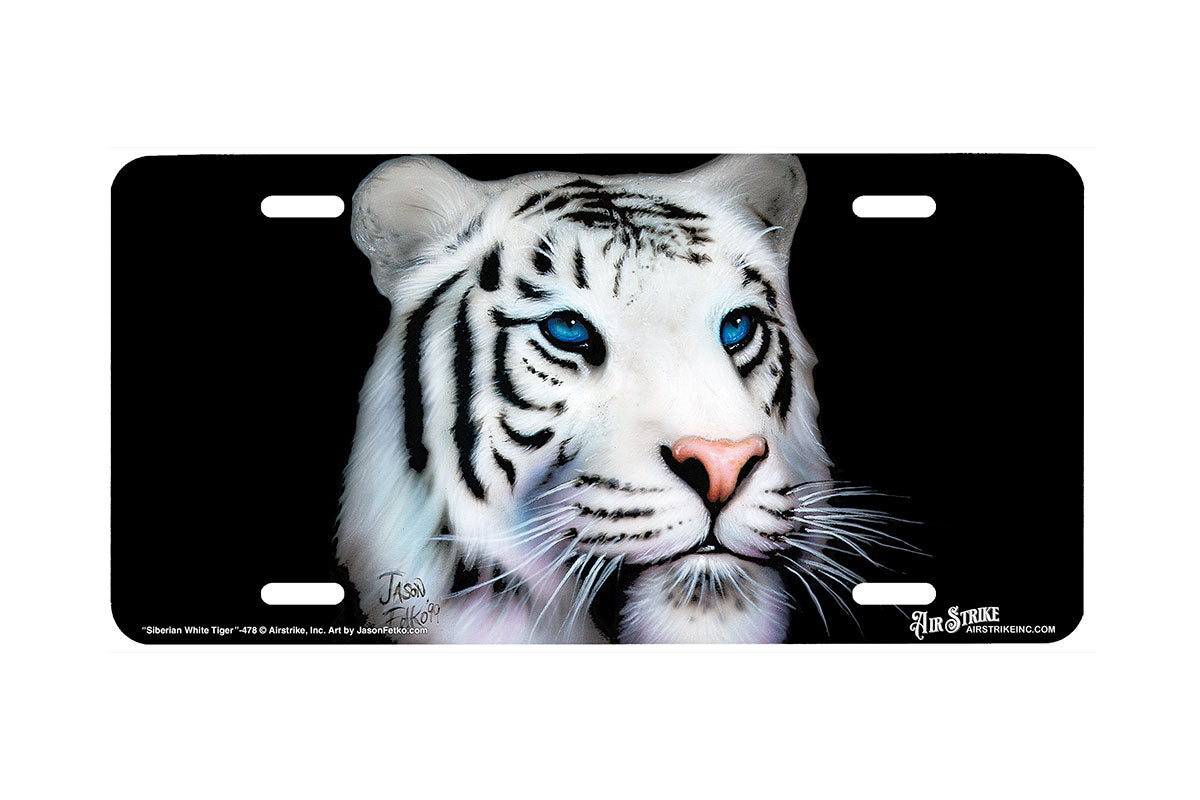 "Siberian White Tiger" - Decorative License Plate