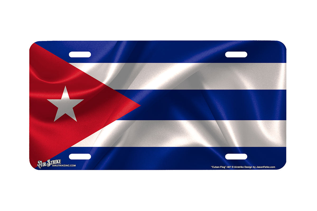 "Cuban Flag" - Decorative License Plate