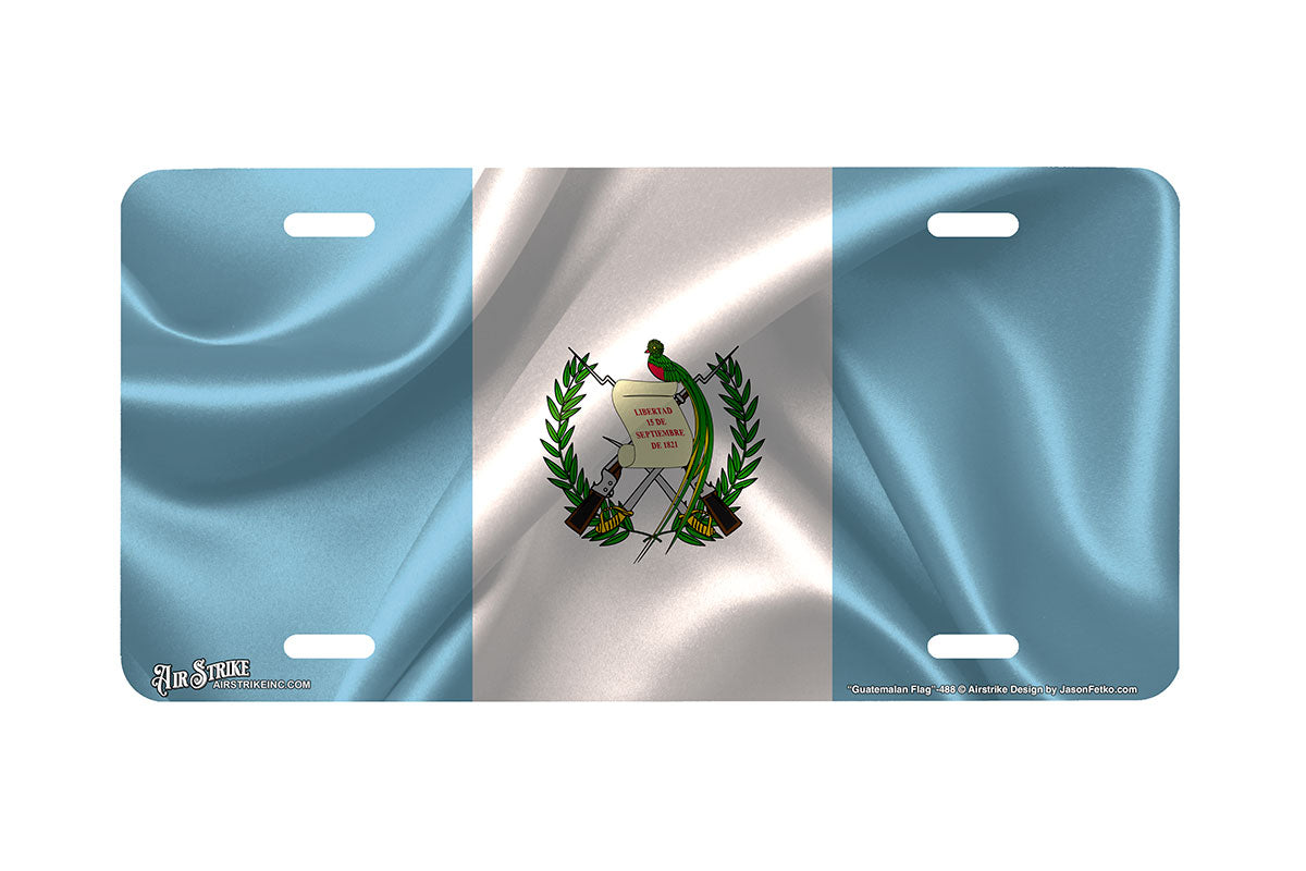 "Guatemalan Flag" - Decorative License Plate